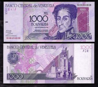 venezuela 1000 bolivares 1998 serie b8 crisp unc time left