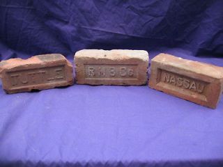 Collectible BRICKS Antique Vintage Nassau Tuttle RMB Co. Masonry 