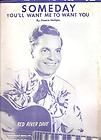 Sheet Music Someday Youll Want Me To Want You Red River Dave 