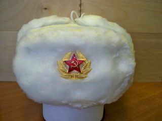 Newly listed RUSSIAN WHITE WINTER SPECIAL FORCES USHANKA HAT, sz.55