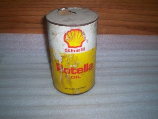 Vintage Shell Rotella Oil 1 Imperial Quart Oil Can Tin  Canada