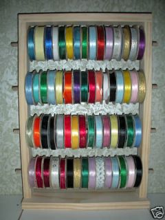 60 spool ribbon holder scrapbooking organizer wood rack  26 
