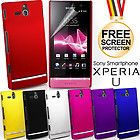 hybrid hard case cover for sony xperia u screen protector