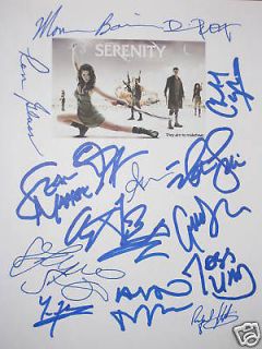 Newly listed Serenity Signed Script X15 Nathan Fillion Firefly Summer 