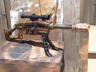 STEAMPUNK MODIFIED bolt action SNIPER Rifle 75+ ft wScope & Bi Pod 