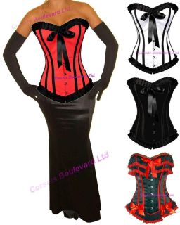 Steel Boned CORSET Costume OUTFIT Prom Goth Fancy Dress SEXY Women 