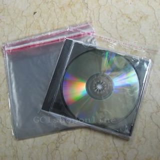 200 CD Case Box Jewel case resealable Wrap Bags Sleeves one one one