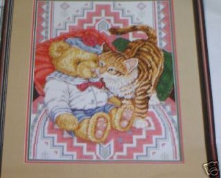 cross stitch just a chart american indian tabby cat time