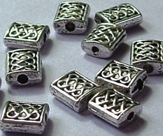 35 7mm antique silver plate celtic spacer beads from united