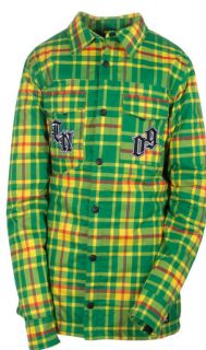 technine street flannel jacket large rasta  79
