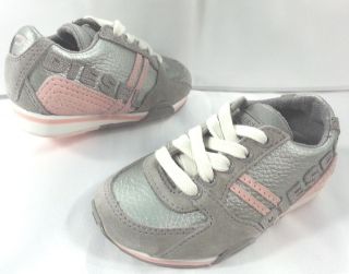   Toddler Girls Silver/Pink/Cl​oud Laces Sneakers Sizes 6.5 & 6