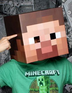 Minecraft 12 Steve Head Costume Mask *New*
