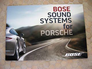 PORSCHE BOSE SOUND SYSTEMS FOR PORSCHE CARS SALES BROCHURE 2012