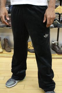 Adidas Originals Firebird Black White Authentic Mens Size Velour Track 