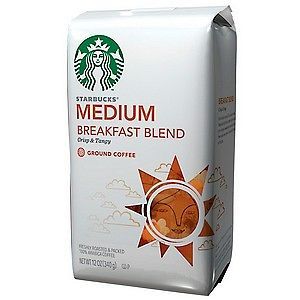 Bags Starbucks Breakfast Blend Ground Bean Coffee 4.5 lbs