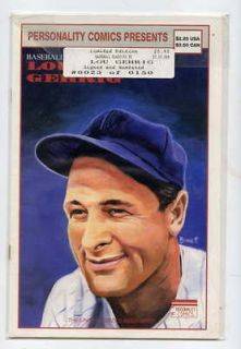 Lou Gehrig sports Biography Baseball comic artist edition only 150 