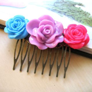 wforyou handmade jewelry hair pin hair fork resin flower 1504