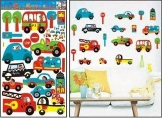   Design Childrens Wall Stickers NEW. Fire Engine, Police Car,Bus etc