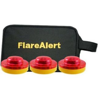 FlareAlert 9.1.1 LED Emergency Beacon Flares with Storage Bag