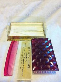 AMAZING Vintage Jewelite Brush and Comb set by Pro Phy Lac Tic 