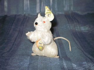 vintage steiff white red eyed pieps mouse all ids 3