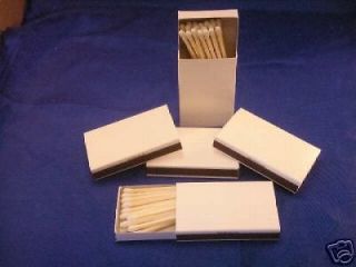 50 plain white cover wooden match boxes matches time left