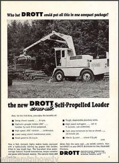 1965 DROTT Self Propelled Logging Loader Photo AD