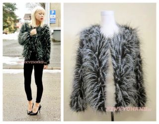 Faux Fur Ostrich Feather Coat Jacket (S,M,L,XL,XXL,​XXXL)
