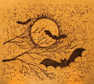 new spooky halloween bats and moon rubber art stamp time