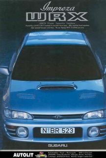 1995 Subaru Impreza WRX Sedan Type RA & Wagon Brochure Japanese