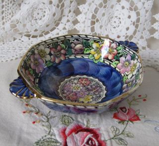 maling lustre small handled bowl clematis from australia time left