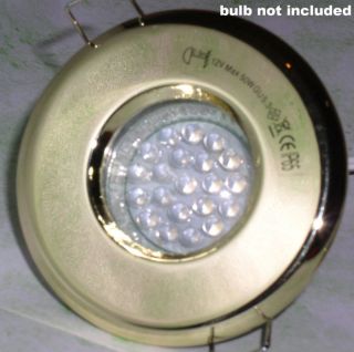 FIXED DOWNLIGHTS, brass surround, IP65 rated for bathroom, shower etc 