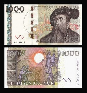 SWEDEN ★★★ P68 1000 KRONOR 2005 ★★★ GEM UNC ★★★ THE 