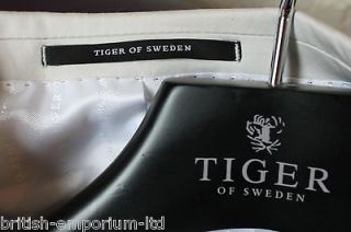 Stunning 2SB TIGER of SWEDEN Cotton Stone Colour Jacket BLAZER UK38 
