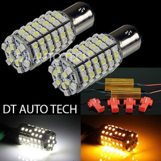 1157 DUAL COLOR SWITCHBACK WHITE/AMBER LED SIGNAL LIGHT BULBS+LOAD 