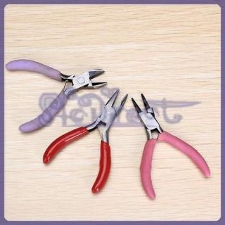 TOOL KIT Great GIFT Crafters 3 Pc Jewelry SET PLIERS + CUTTER w Padded 