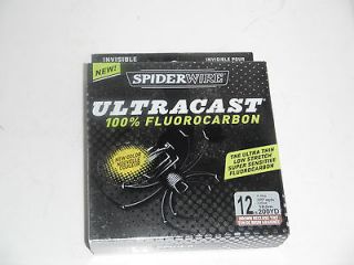 New Spiderwire Ultracast 100% Fluorocarbon line,12 lb test,200 yds 