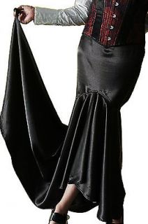 Victorian satin long fishtail skirt, Mermaid, Prom, wedding S – 3XL 