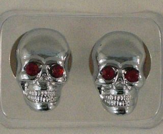   Red Eye Skull License Plate Frame Bolts   Motorcycle Tag Fastener