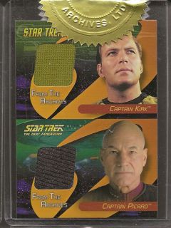 Star Trek 40th Anniversary 2 Case Incentive DUAL Costume Card DC1 Kirk 