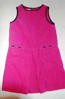talbots kids girl pink corduroy dress size 5 euc