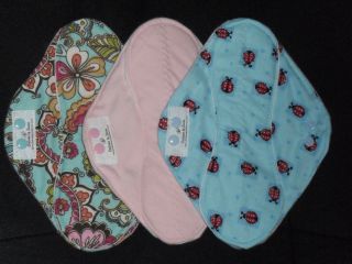 Cloth Menstrual Mama Pad 10 Regular *with or w/out PUL* U pick fabric 
