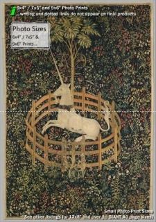   9x6 in. Reproduction Unicorn Captivity From Unicorn Tapestries Undated
