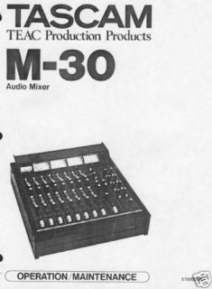 tascam tech m 30 operation manual shematic service from canada