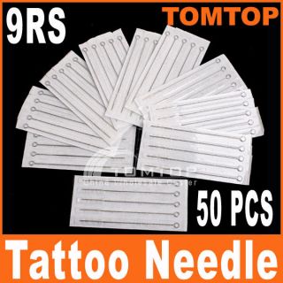 50 Pcs Tattoo Needles Disposable 9 Round Shader Sterilize 9RS 