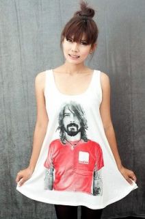 Dave Grohl Foo Fighters US Rock Drum Art WOMEN T SHIRT DRESS Tank TOP 