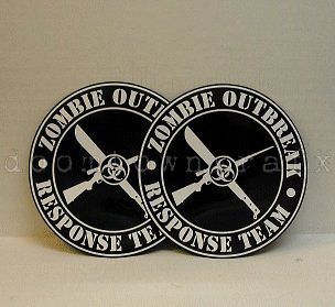 ZOMBIE OUTBREAK RESPONSE TEAM ~ 2 MAGNETIC CAR SIGNS Walking Dead