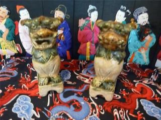 nice pair of chinese ceramic foo dogs 