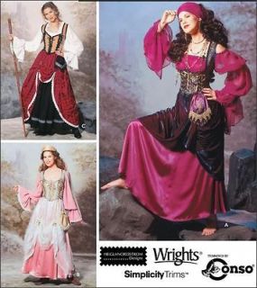 GYPSY FORTUNE TELLER RENAISSANCE FANTASY COSTUMES SEWING PATTERN 6 12