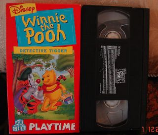Winnie The Pooh Playtime Detective Tigger Vhs~UNLIMITED SHIP RARE 